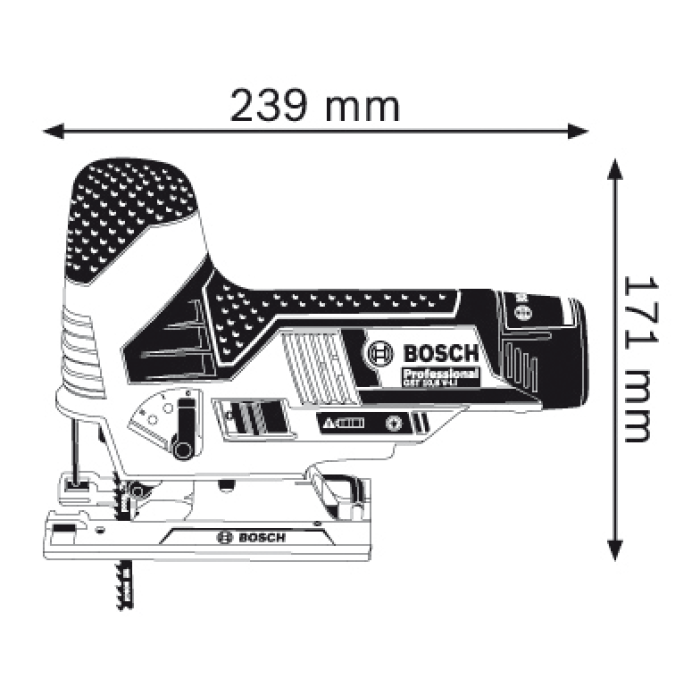 Акумуляторний лобзик Bosch GST 12V-70l (каркас) (06015A1001)