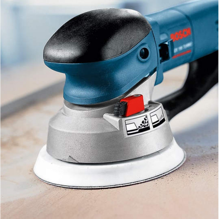 Ексцентрикова шліфувальна машина Bosch GEX 150 Turbo Professional L-Boxx (060125076A)