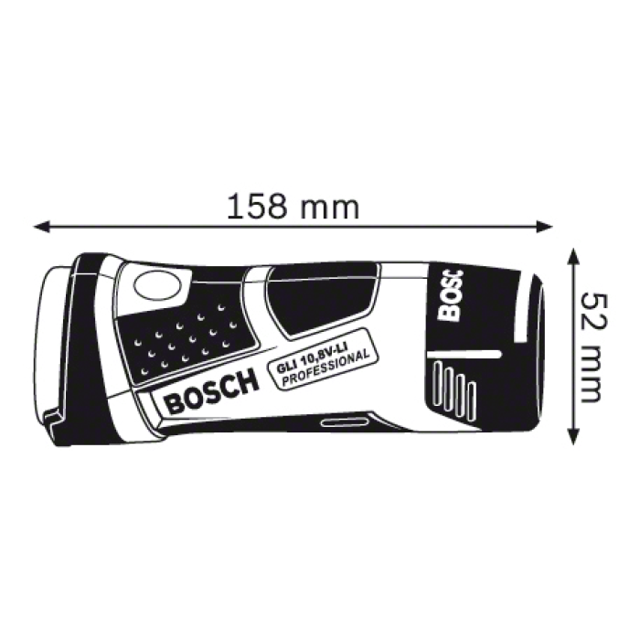 Аккумуляторный фонарь Bosch GLI 10,8 V-LI Professional (каркас)