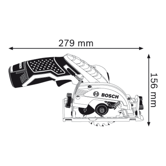 Акумуляторна дискова пилка Bosch GKS 10,8 V-LI Professional (06016A1001) (каркас)